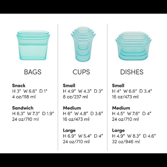 Zip Top Reusable Silicone Food Storage Bags and Containers - Picture 5 of 5